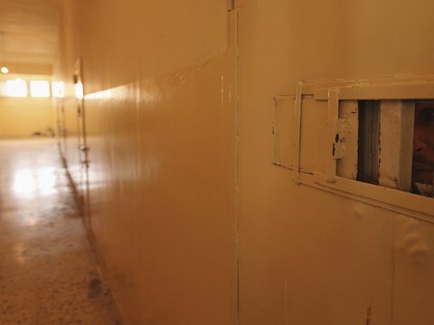 Een beeld van de gevangenis in Benghazi, waar eind juli meer dan 1.200 gevangenen ontsnapten.