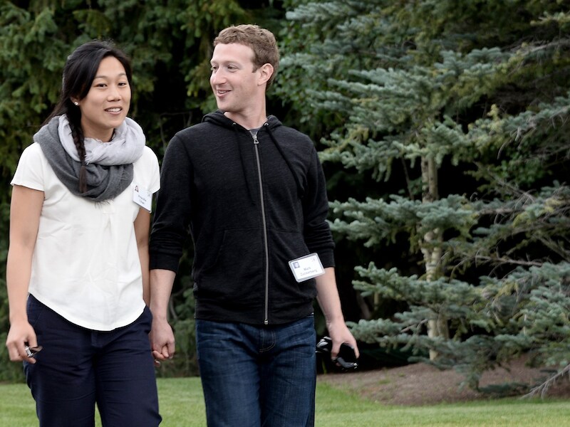 Mark Zuckerberg en zijn vrouw Priscilla Chan.