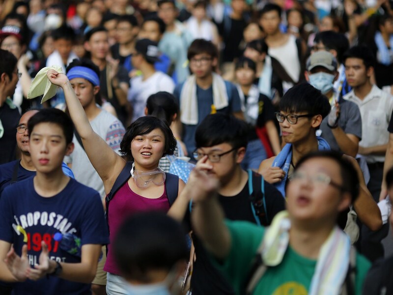 De demonstranten blijven de straten van Hongkong bezetten.