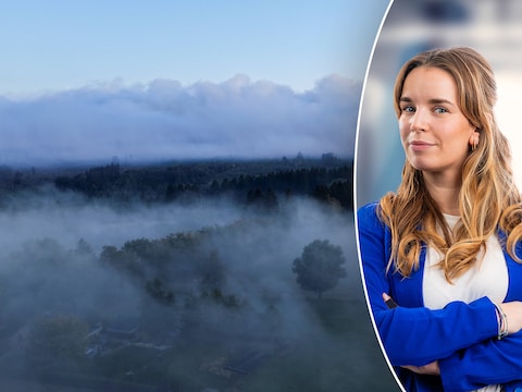 Een dronebeeld toont de ravage die de brand in de Hoge Venen aangericht heeft.