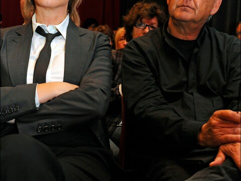 Advocate Christine Mussche en journalist Roel Verschueren, zelf slachtoffer van misbruik in de kerk.