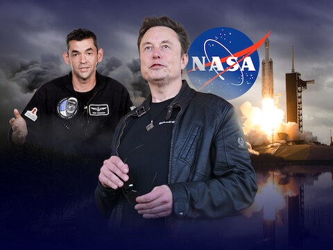 De door Trump als NASA-baas genomineerde Jared Isaacman en Elon Musk.
