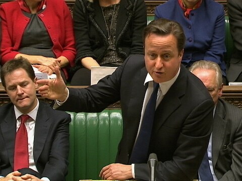 De Britse premier David Cameron.