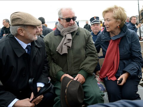 Raadgever Vincent Pardoen met koning Albert en koningin Paola.