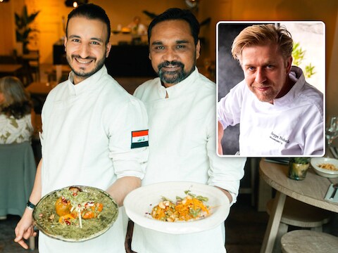 Faieq Al-Mamoori (35) en Sandip Patel (40) werkten allebei onder chef Seppe Nobels (inzet) en openden nu hun eigen restaurant Flatons in Antwerpen.