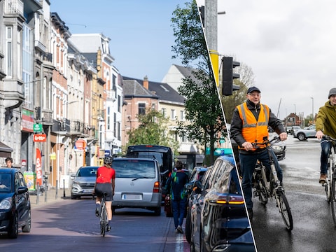 De Brusselsestraat wordt fietszone. Een goede zaak, vinden Pier Tielens en Jacques Dewulf van de Dendermondse Fietsersbond.