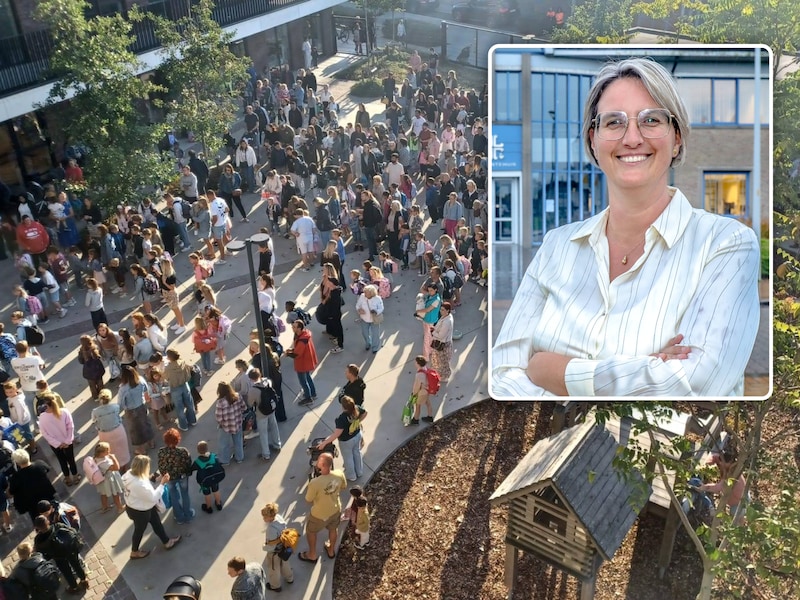 Er komt ook een doe-bundel rond mentaal welzijn voor kinderen, op deze foto zie je de basisschool Europaschool in Bredene, Inzet: burgemeester van Bredene Kelly Spillier