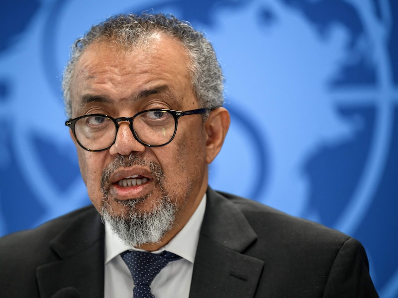 Tedros Adhanom Ghebreyesus, de topman van de Wereldgezondheidsorganisatie (WHO).