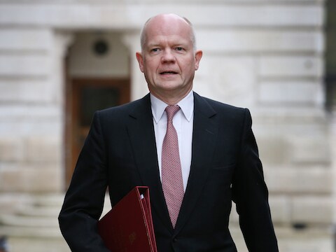 De Britse minister van Buitenlandse Zaken William Hague.