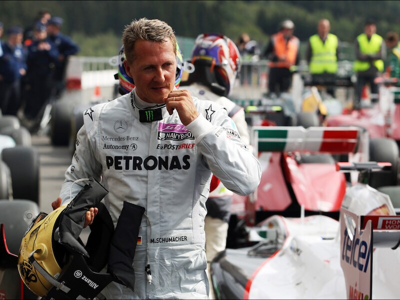 Schumacher in 2011 op het circuit van Francorchamps