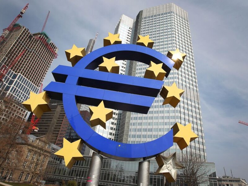 Het gebouw van de Europese Centrale Bank.