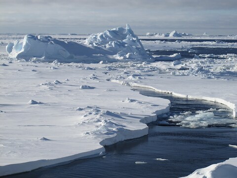 IJsplaten in de Antarctische Oceaan.