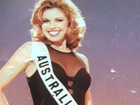 Jodie Seal als Miss Australia in 1996.