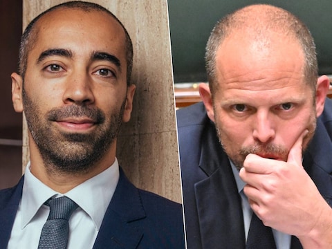 CD&V-voorzitter Sammy Mahdi en minister van Defensie Theo Francken (N-VA).