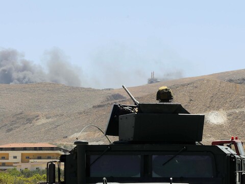 Het Libanese leger in actie.
