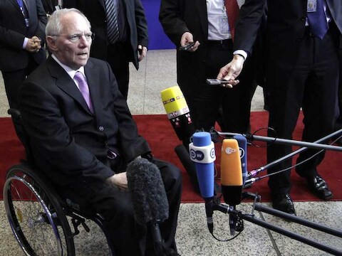 De Duitse minister Wolfgang Schäuble van Financiën.