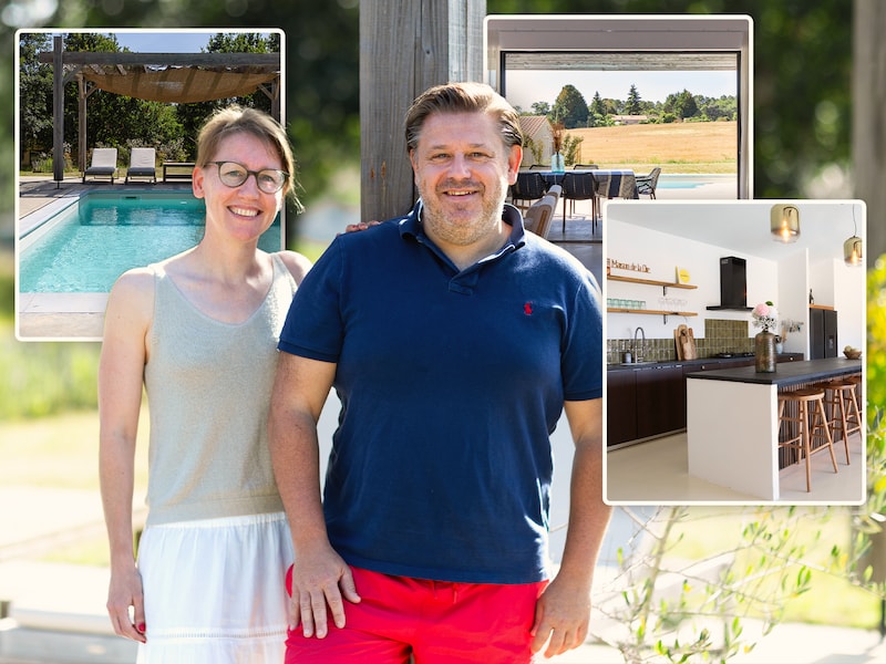 Marlies (40) en Sven (49) vieren vakantie met vrienden die na hen ook een huis in de Charente bouwden: “We betaalden niet eens 5.000 euro voor onze grond”