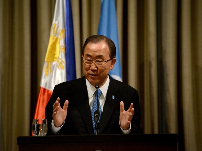 De secretaris-generaal van de Verenigde Naties Ban Ki-moon.