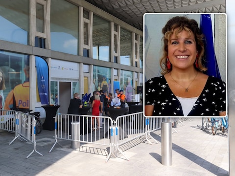 Ondervoorzitster Sara Weemaes (foto) van Vrouw & Maatschappij  is blij met de opening van het nieuwe veiligheidspunt