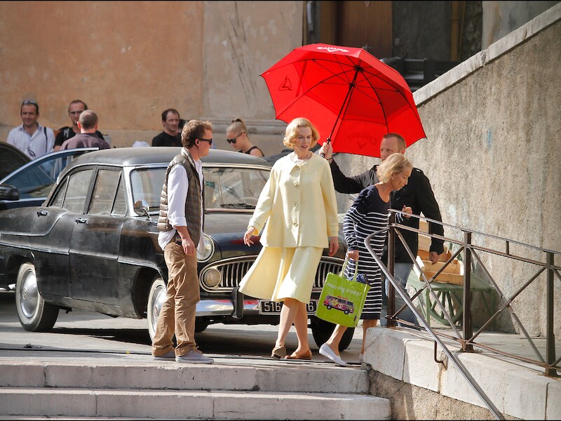 Nicole Kidman op de set van Grace of Monaco.