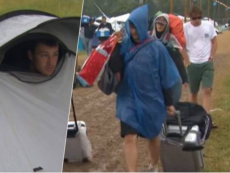 KIJK. Koude douche na warm feestje: festivalgangers verlaten Rock Werchter in de regen