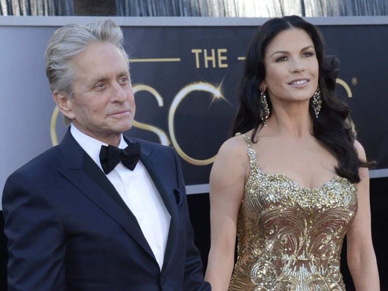 Michael Douglas en Catherine Zeta-Jones in februari bij de Academy Awards.