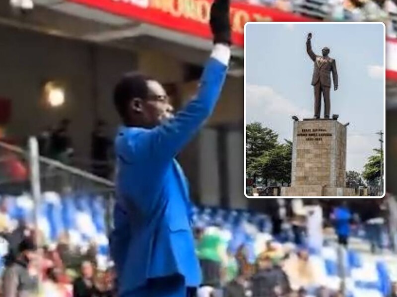 KIJK. Nu al één van de sterren van de Africa Cup: Congolese fan steelt de show als ‘menselijk standbeeld’ in tribune