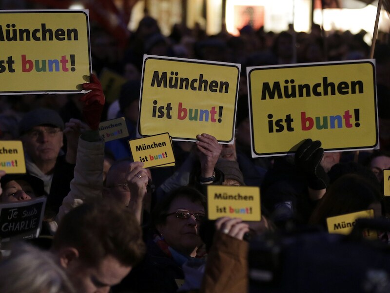 De groepering 'München is bunt' plant een tegenbetoging.