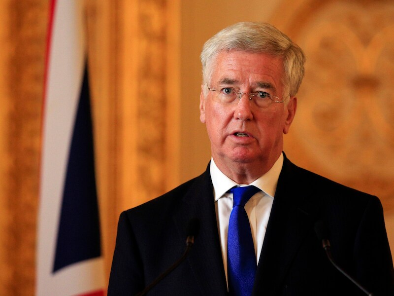Britse minister van Defensie Michael Fallon