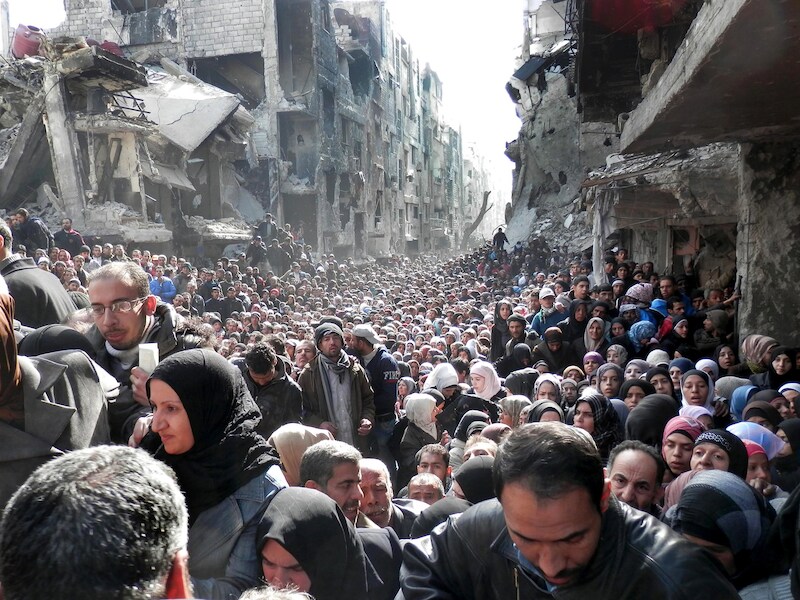 Archieffoto van het vluchtelingenkamp Yarmouk.