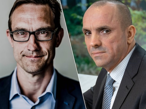 Tom Simonts en Koen De Leus, hoofdeconomen van respectievelijk KBC en BNP Paribas.