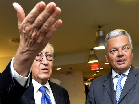 Lakhdar Brahimi en Didier Reynders.