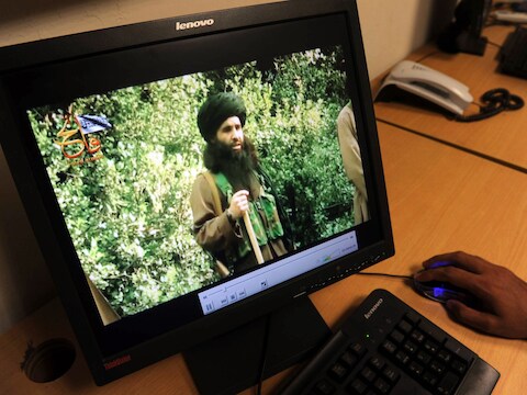 Videobeeld van mullah Fazlullah.