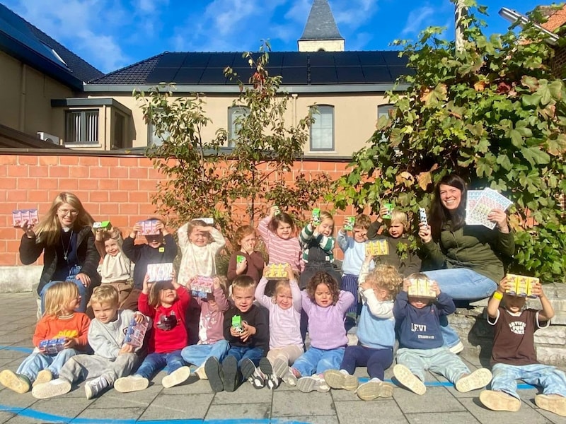 De kleuters van Natuurschool Klavertje 4.