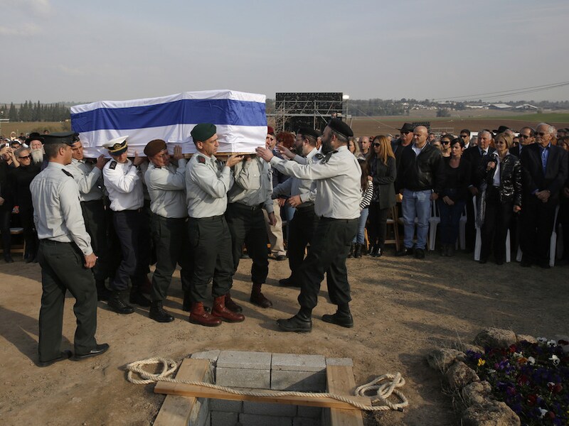 De begrafenis van Ariel Sharon.