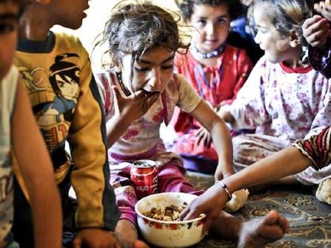 Syrische kinderen in een opvangcentrum in Turkije