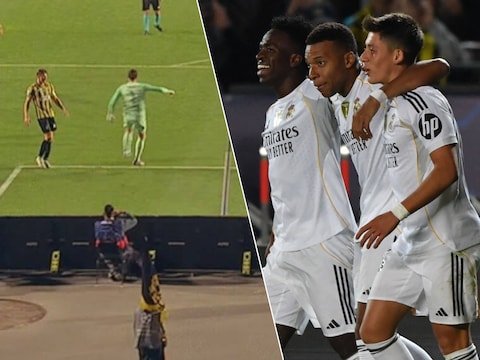 Assist van Thibaut Courtois! Doelman van Real Madrid zet Kylian Mbappé op weg naar de 0-2!