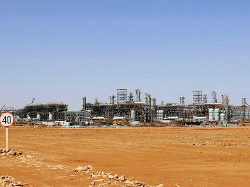 De gassite in Algerije waar islamisten tientallen gijzelaars hebben gemaakt.