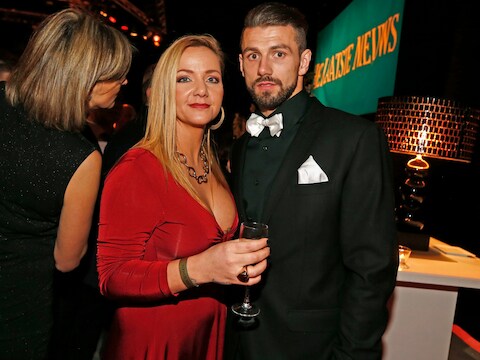 Logan Bailly en Jessica op het Gala van de Gouden Schoen, intussen twee jaar geleden.