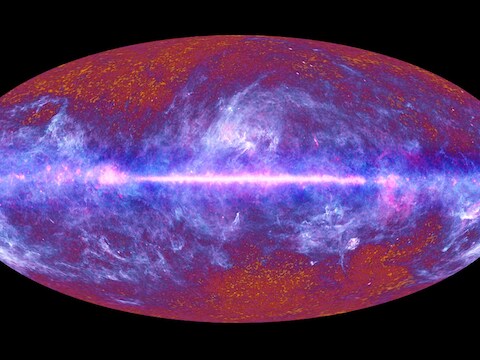 Beelden van de Planck-telescoop uit 2010.