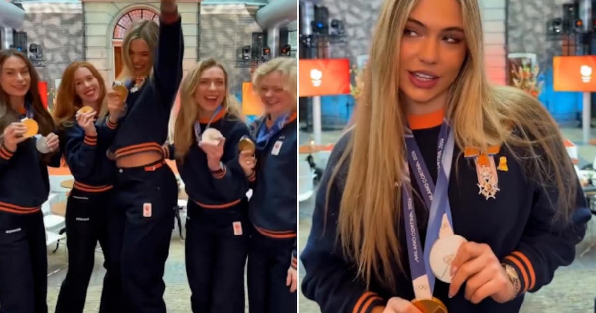 14 miljoen views: Jutta Leerdam danst in chique zaal met olympische heldinnen op oude hit, zanger re