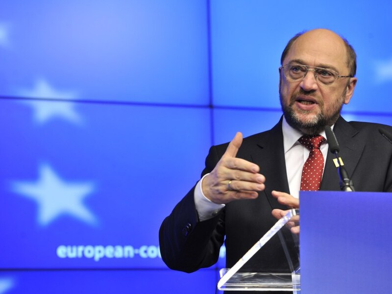 De nieuwe voorzitter van het Europees Parlement Martin Schulz.