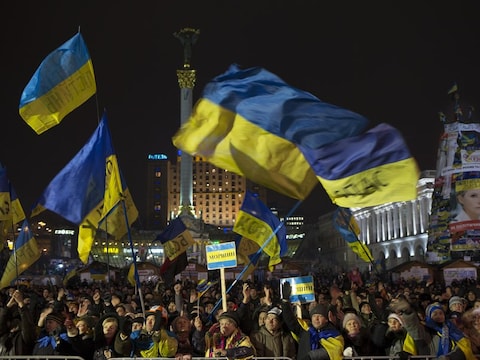 Pro-Europees protest in Kiev.