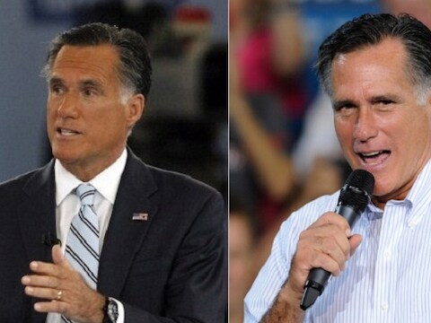 Romney zag er opvallend bruiner uit.