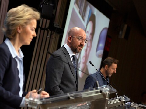 Europees Commissievoorzitter Ursula von der Leyen en Europees president Charles Michel reageren erg negatief op de nieuwe veiligheidswet.