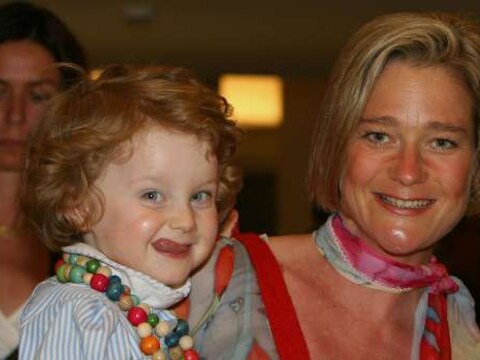 Delphine met haar dochter Joséphine.