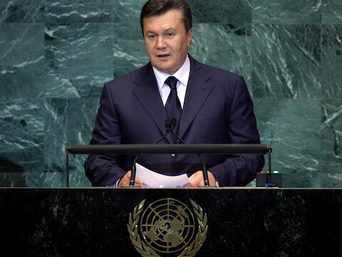 De Oekraïense president Viktor Janoekovytsj.