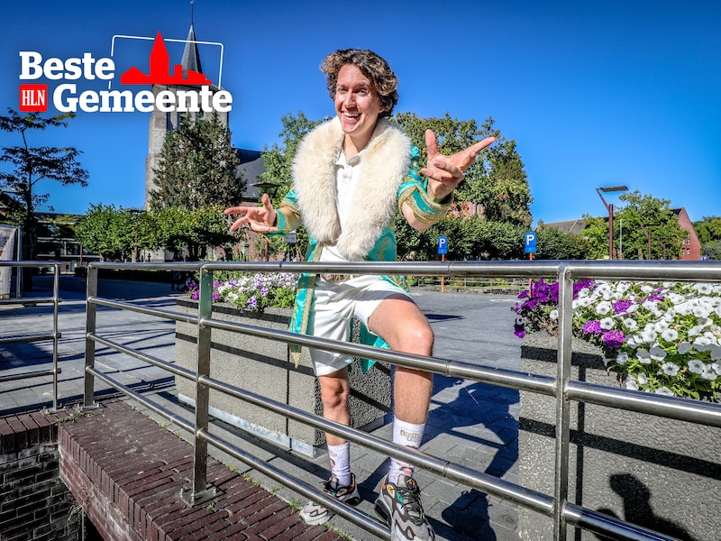 Louis Flion in het centrum van Zedelgem, 'Zilleghem platse' in de volksmond