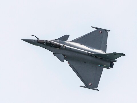 Een Franse Rafale-jet. Onze zuiderburen moesten recent ingrijpen tegen Russische toestellen, niet zover van het Belgische luchtruim.