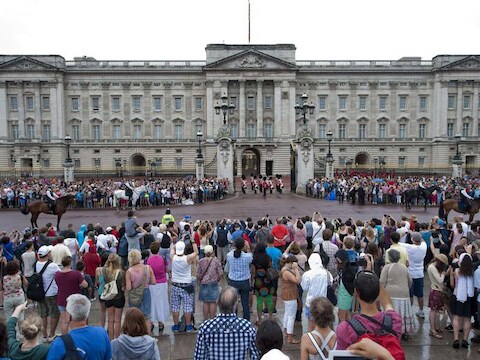Archiefbeeld van Buckingham Palace.